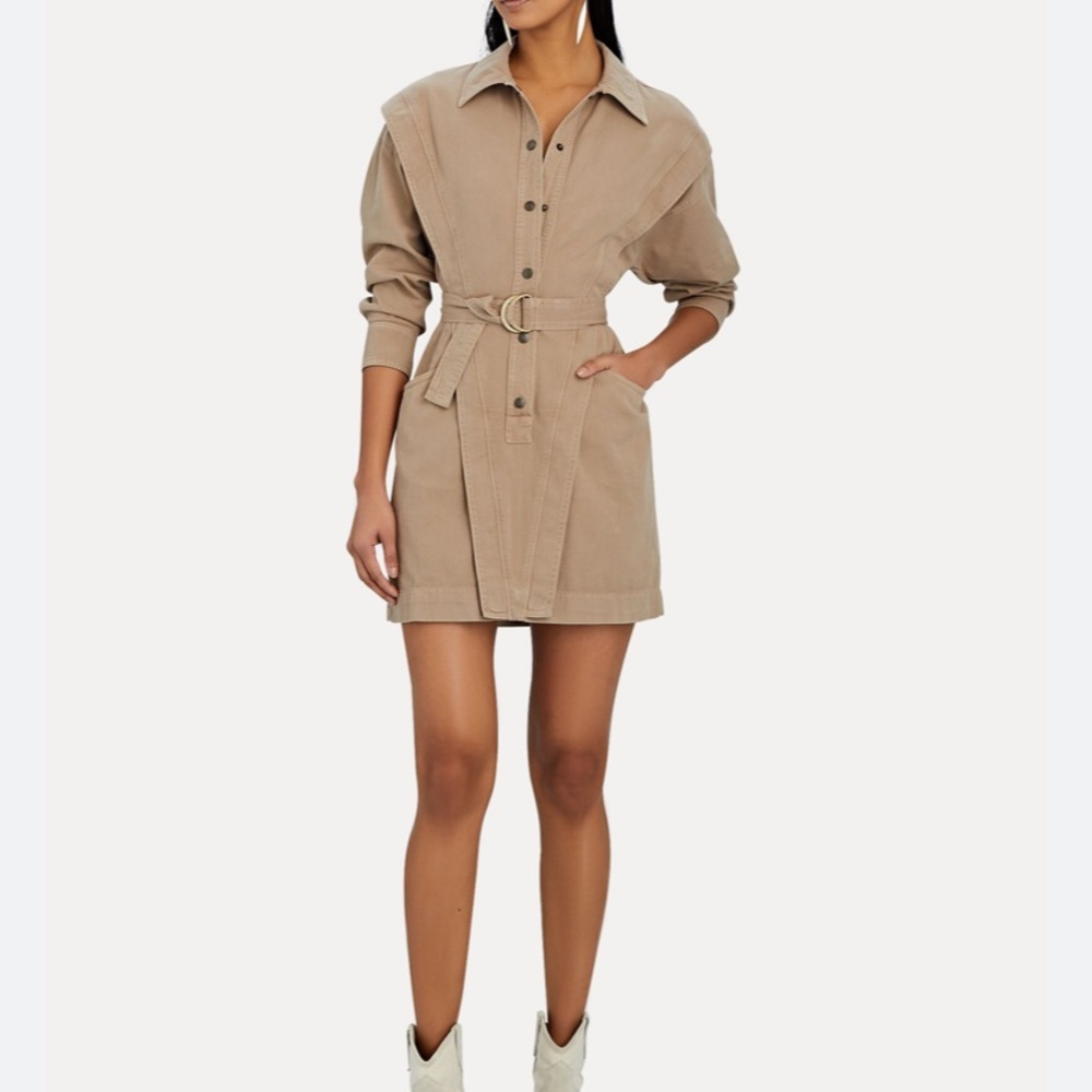Noam Jeanne Belted Mini Shirt Dress